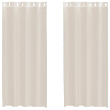 Vidaxl gordijnen voile met doorvoertules 2 st 140x225 cm crèmekleurig