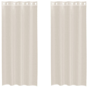 Vidaxl gordijnen voile met doorvoertules 2 st 140x245 cm crèmekleurig