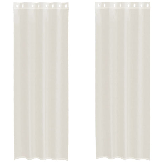 Vidaxl gordijnen voile met doorvoertules 2 st 140x300 cm crème