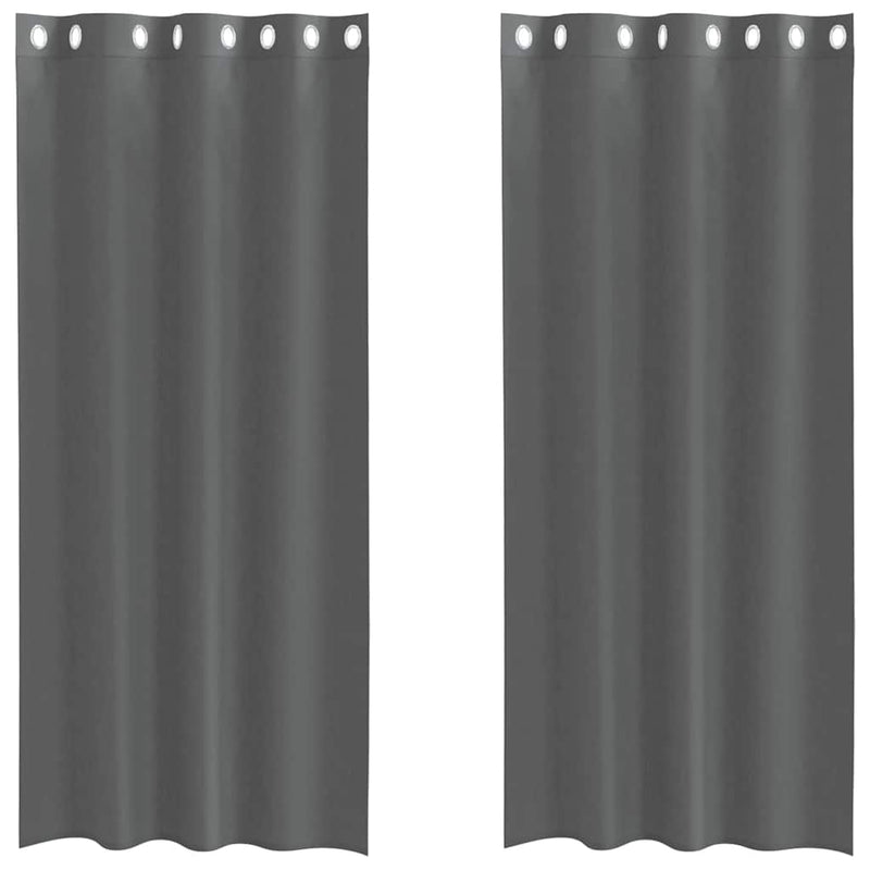 Load image into Gallery viewer, Vidaxl gordijnen voile met doorvoertules 2 st 140x225 cm donkergrijs
