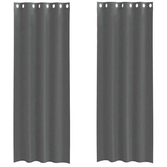 Vidaxl gordijnen voile met doorvoertules 2 st 140x260 cm donkergrijs