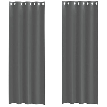 Vidaxl gordijnen voile met doorvoertules 2 st 140x300 cm donkergrijs