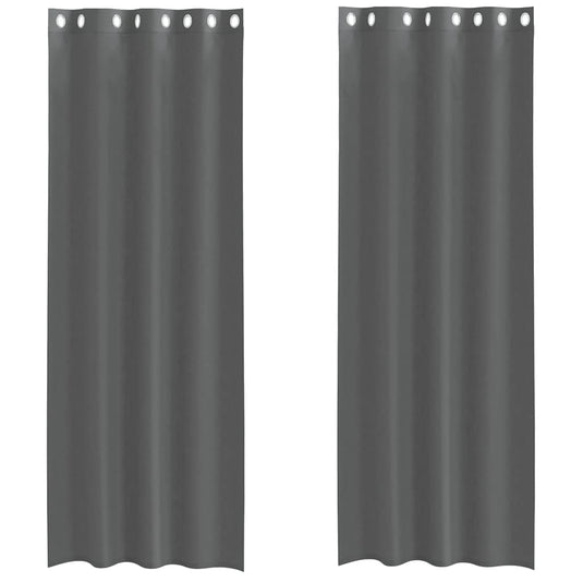 Vidaxl gordijnen voile met doorvoertules 2 st 140x300 cm donkergrijs