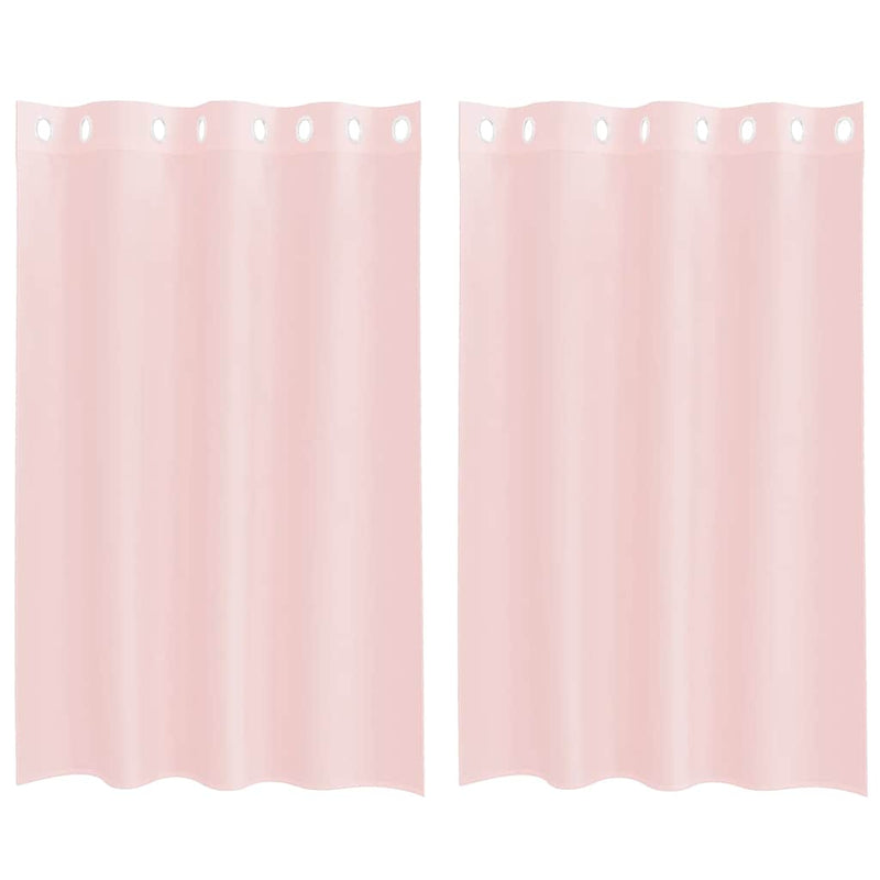 Load image into Gallery viewer, Vidaxl gordijnen voile met doorvoertules 2 st 140x175 cm lichtroze
