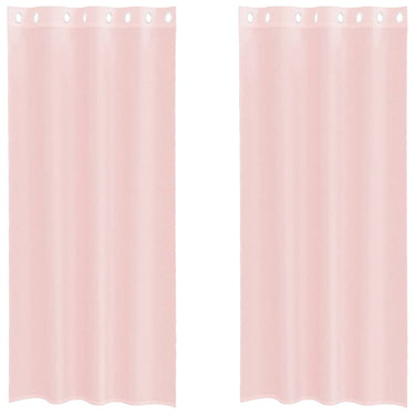 Vidaxl gordijnen voile met doorvoertules 2 st 140x225 cm lichtroze