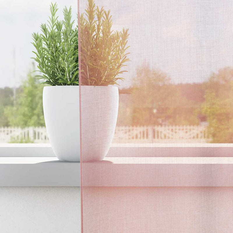 Load image into Gallery viewer, Vidaxl gordijnen voile met doorvoertules 2 st 140x245 cm lichtroze
