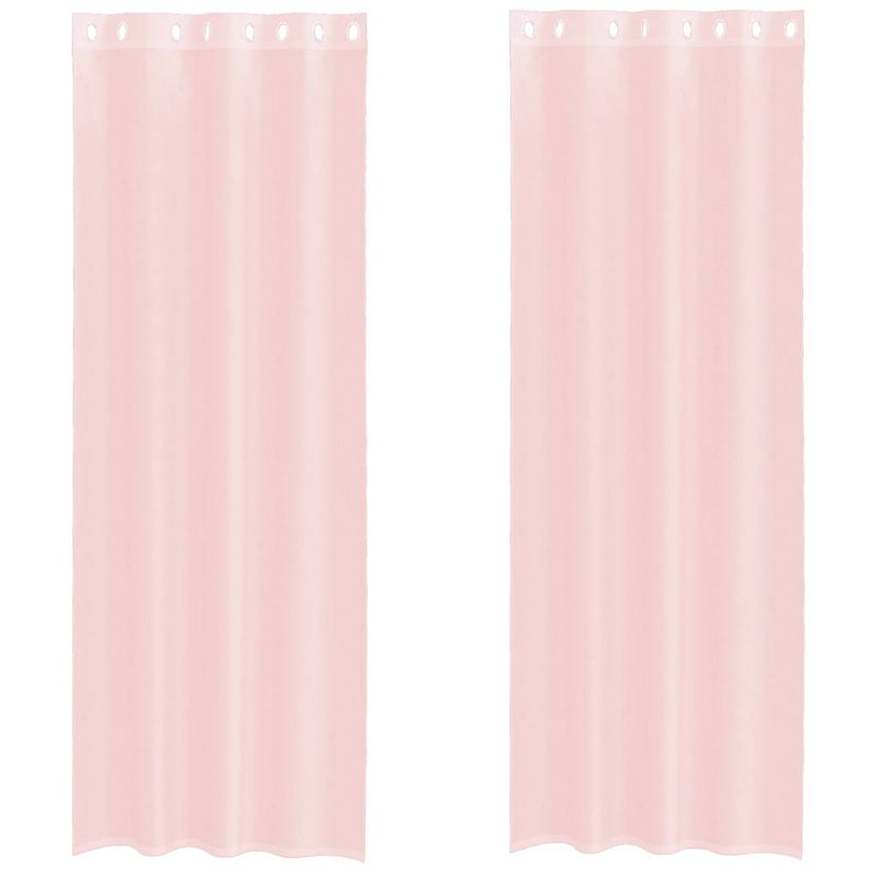 Load image into Gallery viewer, Vidaxl gordijnen voile met doorvoertules 2 st 140x260 cm lichtroze
