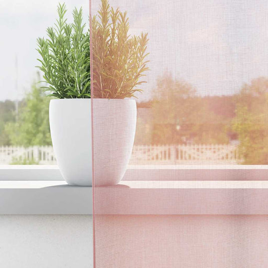 Vidaxl gordijnen voile met doorvoertules 2 st 140x260 cm lichtroze
