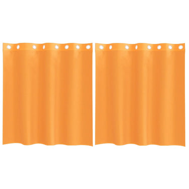 Vidaxl gordijnen voile met doorvoertules 2 st 140x140 cm oranje