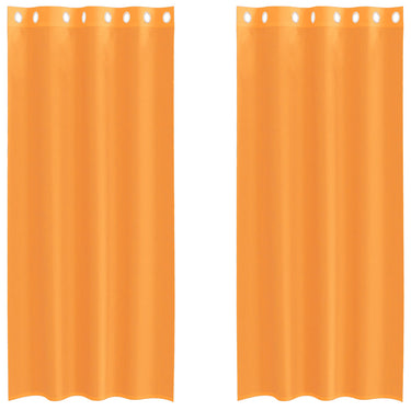 Vidaxl gordijnen voile met doorvoertules 2 st 140x245 cm oranje