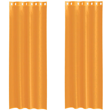 Vidaxl gordijnen voile met doorvoertules 2 st 140x300 cm oranje