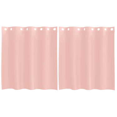 Vidaxl gordijnen voile met doorvoertules 2 st 140x140 cm roze