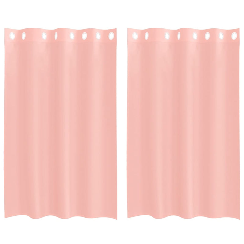 Load image into Gallery viewer, Vidaxl gordijnen voile met doorvoertules 2 st 140x175 cm roze
