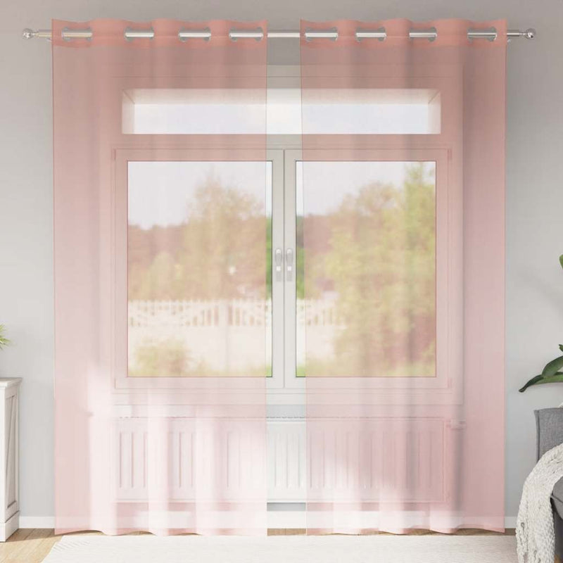 Load image into Gallery viewer, Vidaxl gordijnen met doorvoertules 2 st 140x225 cm roze
