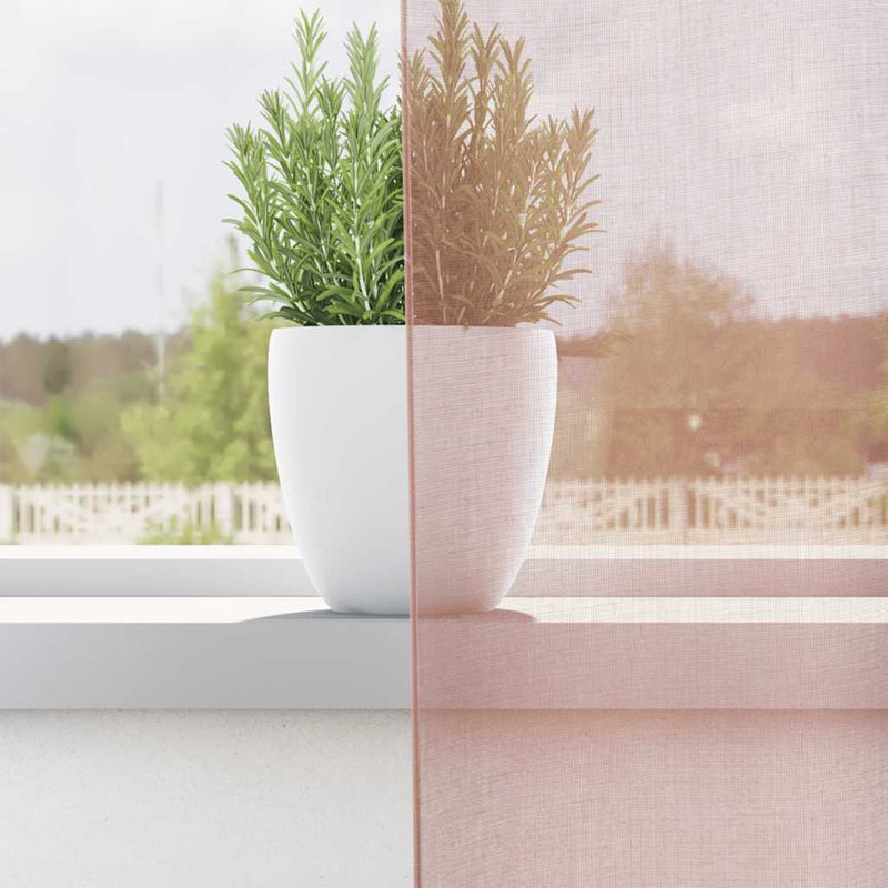 Load image into Gallery viewer, Vidaxl gordijnen voile met doorvoertules 2 st 140x245 cm roze
