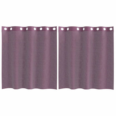 Vidaxl gordijnen voile met doorvoertules 2 st paars 140x140 cm