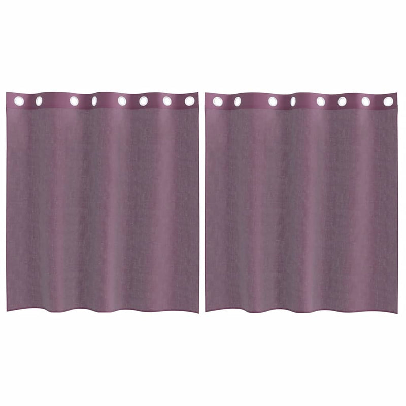 Load image into Gallery viewer, Vidaxl gordijnen voile met doorvoertules 2 st paars 140x140 cm
