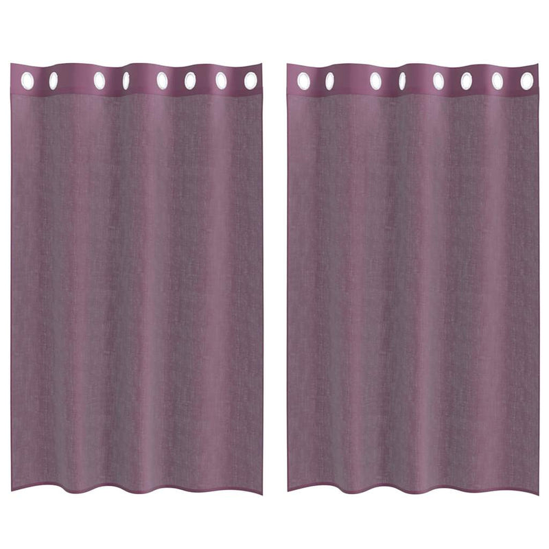 Load image into Gallery viewer, Vidaxl gordijnen voile met doorvoertules 2 st 140x175 cm paars
