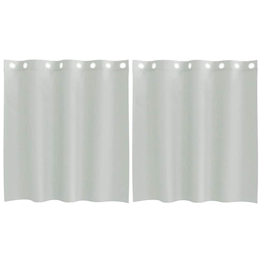 Vidaxl gordijnen voile met doorvoertules 2 st 140x140 cm lichtgrijs