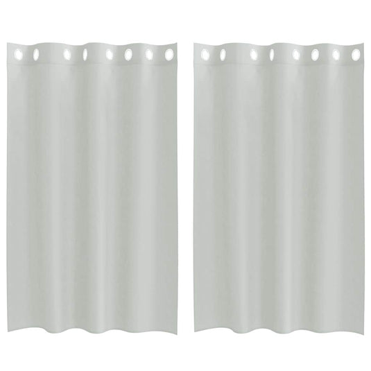 Vidaxl gordijnen voile met doorvoertules 2 st 140x175 cm lichtgrijs