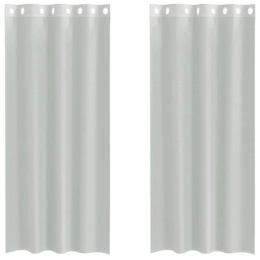 Vidaxl gordijnen voile met doorvoertules 2 st 140x225 cm lichtgrijs