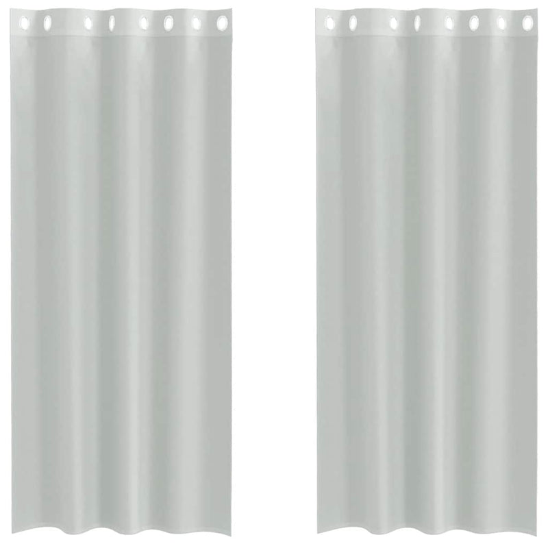 Load image into Gallery viewer, Vidaxl gordijnen voile met doorvoertules 2 st 140x245 cm lichtgrijs
