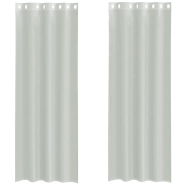 Vidaxl gordijnen voile met doorvoertules 2 st 140x260 cm lichtgrijs
