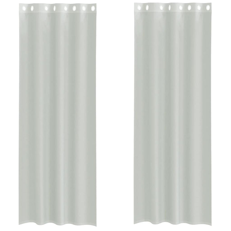 Load image into Gallery viewer, Vidaxl gordijnen voile met doorvoertules 2 st 140x260 cm lichtgrijs
