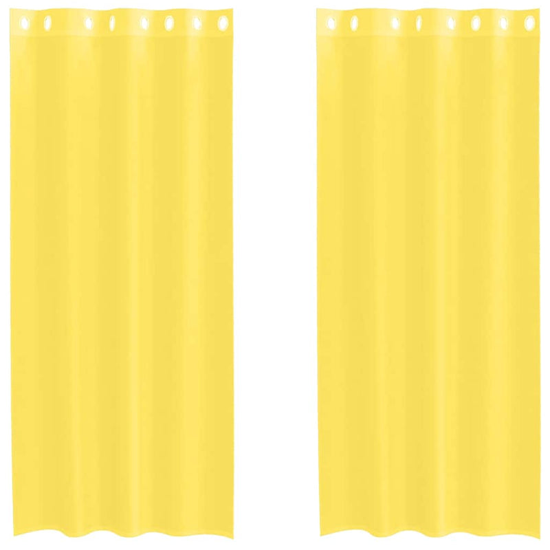 Load image into Gallery viewer, Vidaxl gordijnen voile met doorvoertules 2 st geel
