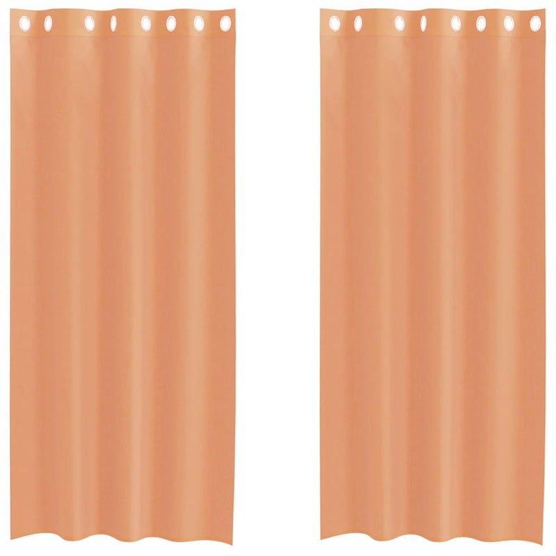 Load image into Gallery viewer, Vidaxl gordijnen voile met doorvoertules 2 st terracotta
