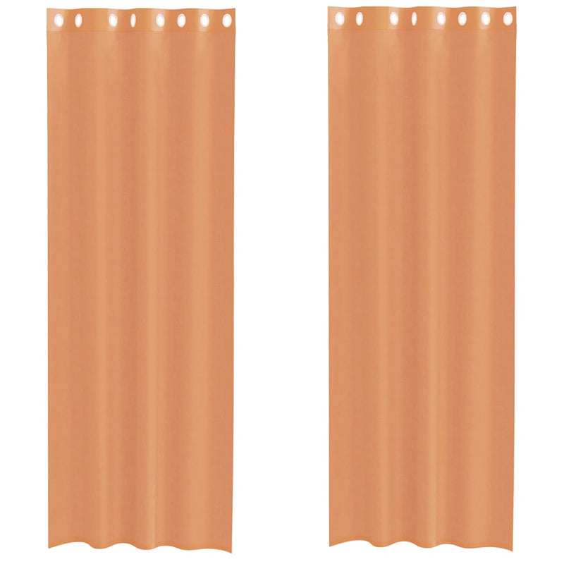 Load image into Gallery viewer, Vidaxl gordijnen voile met doorvoertules 2 st terracotta
