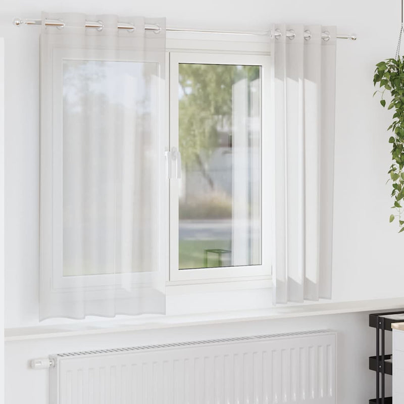 Load image into Gallery viewer, Vidaxl gordijnen voile met doorvoertules 2 st wit
