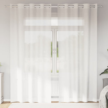 Vidaxl gordijnen voile met doorvoertules 2 st wit