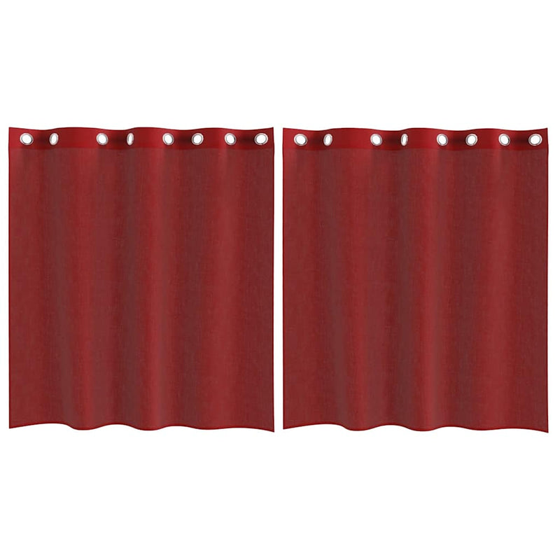 Load image into Gallery viewer, Vidaxl gordijnen voile met doorvoertules 2 st wijnrood
