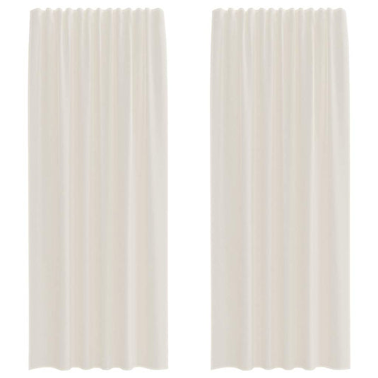 Vidaxl gordijnen voile met roedezakken 2 st crèmekleurig