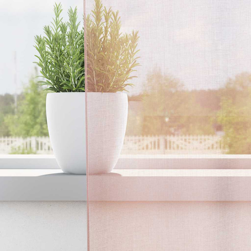 Load image into Gallery viewer, Vidaxl gordijnen voile met roedezakken 2 st lichtroze
