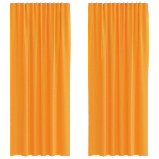Vidaxl gordijnen voile met roedezakken 2 st oranje