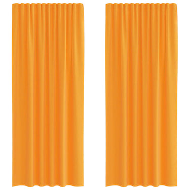 Vidaxl gordijnen voile met roedezakken 2 st oranje