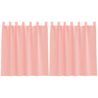 Vidaxl gordijnen voile met roedezakken 2 st roze