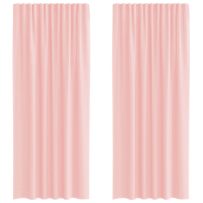 Load image into Gallery viewer, Vidaxl gordijnen voile met roedezakken 2 st roze
