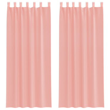 Vidaxl gordijnen voile met roedezakken 2 st roze