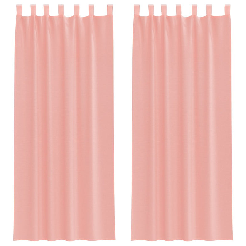 Load image into Gallery viewer, Vidaxl gordijnen voile met roedezakken 2 st roze

