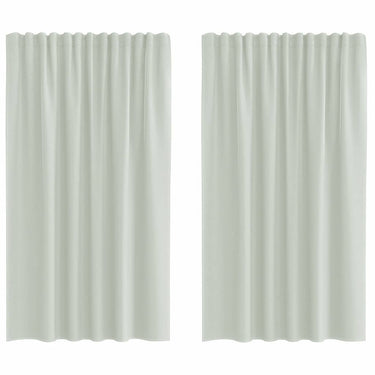 Vidaxl gordijnen voile met roedezakken 2 st lichtgrijs