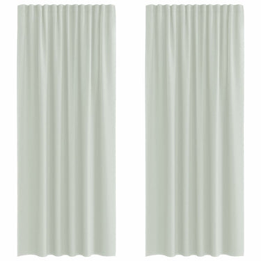 Vidaxl gordijnen voile met roedezakken 2 st lichtgrijs