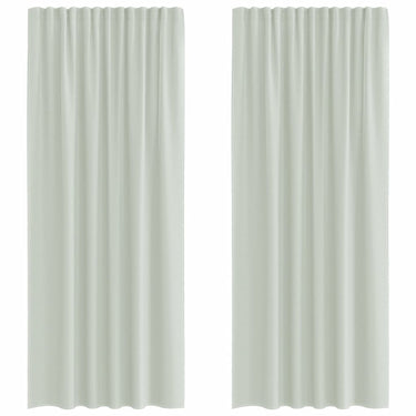 Vidaxl gordijnen voile met roedezakken 2 st lichtgrijs
