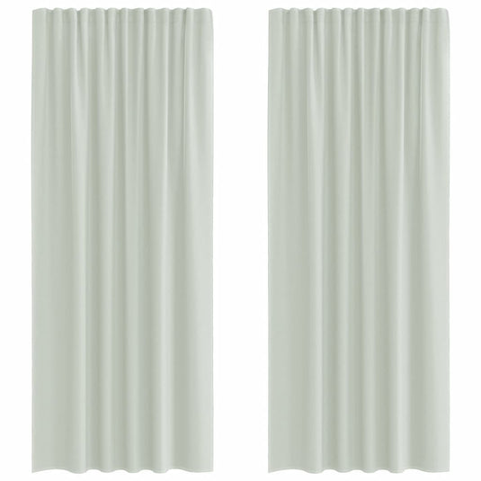 Vidaxl gordijnen voile met roedezakken 2 st lichtgrijs