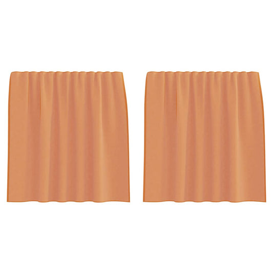 Vidaxl voile gordijnen met roedezakken 2 st terracotta