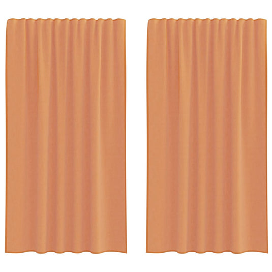 Vidaxl voile gordijnen met roedezakken 2 st terracotta