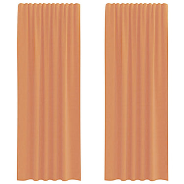 Vidaxl voile gordijnen met roedezakken 2 st terracotta