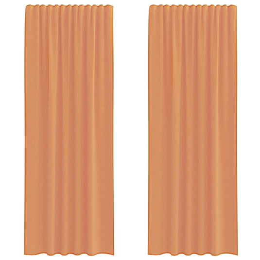 Vidaxl voile gordijnen met roedezakken 2 st terracotta